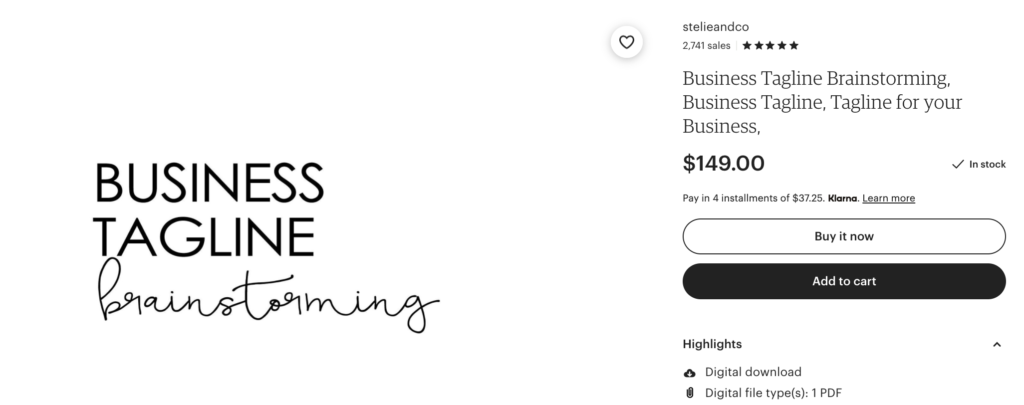 Business Naming Etsy Shop Ideas